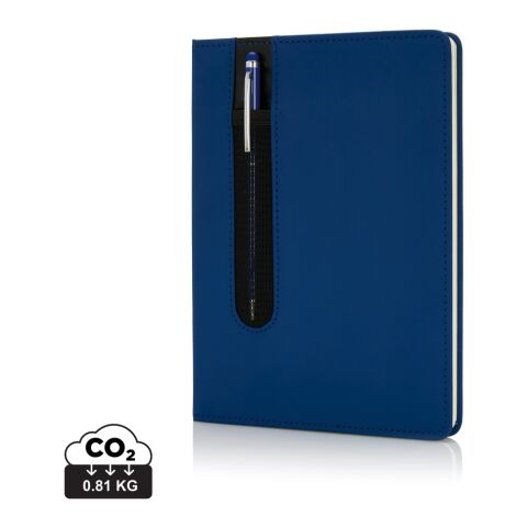 Carnet de notes A5 avec stylo tactile Deluxe blue marin | sans marquage | non disponible | non disponible | non disponible