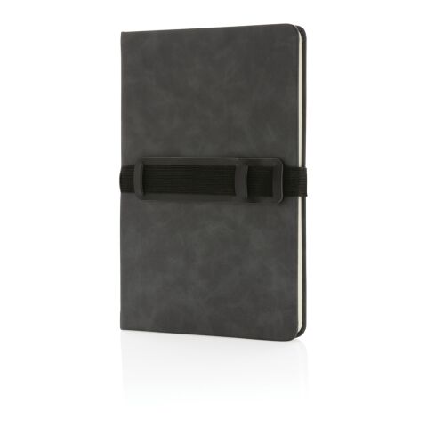 Carnet de notes A5 en PU avec porte téléphone et porte stylo