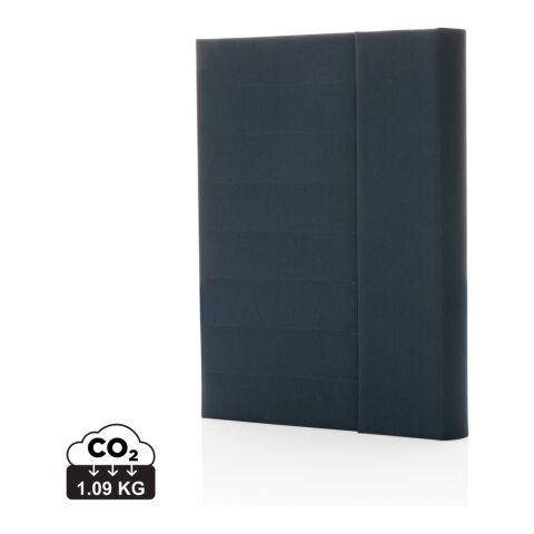 Carnet de notes A5 avec fermeture magnétique Impact Aware™ bleu marine | sans marquage | non disponible | non disponible