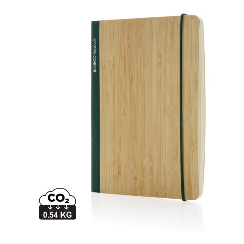 Carnet de notes A5 en bambou Scribe vert | sans marquage | non disponible | non disponible