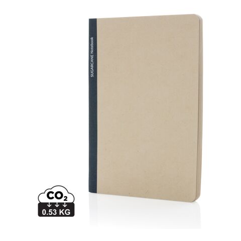 Carnet A5 en papier de canne à sucre certifié Bonsucro bleu | sans marquage | non disponible | non disponible