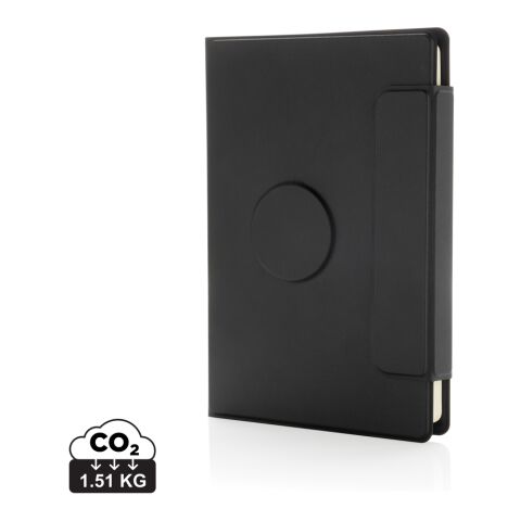 Conférencier A5 magnétique en PU RCS Stuart noir | sans marquage | non disponible | non disponible