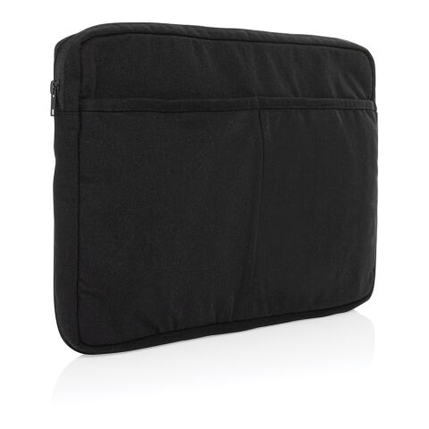 Pochette ordinateur 15,6'' en coton recyclé AWARE™ Laluka noir | sans marquage | non disponible | non disponible | non disponible