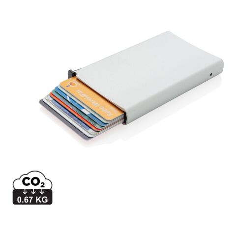 Porte cartes anti-RFID en aluminium argent | sans marquage | non disponible | non disponible