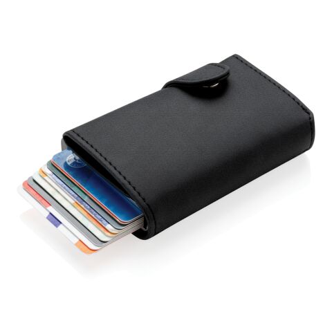 Porte-cartes anti RFID en aluminium et PU 