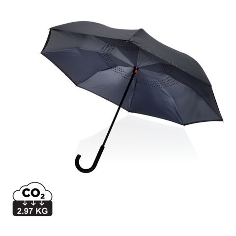 Parapluie réversible 23&quot; en rPET 190T Impact AWARE™ gris | sans marquage | non disponible | non disponible