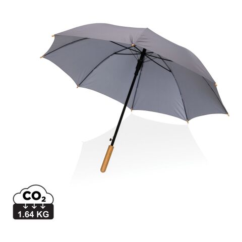 Parapluie 23&quot; en rPET et bambou ouverture auto Impact AWARE™ gris | sans marquage | non disponible | non disponible