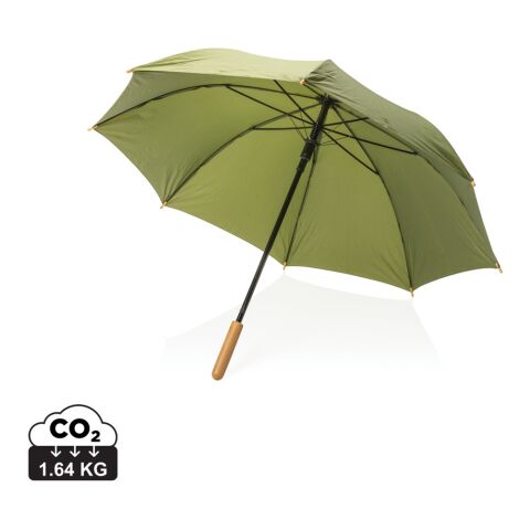 Parapluie 23&quot; en rPET et bambou ouverture auto Impact AWARE™ vert | sans marquage | non disponible | non disponible