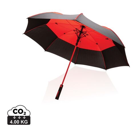 Parapluie tempête 27&quot; en rPET ouverture auto Impact AWARE™ rouge | sans marquage | non disponible | non disponible