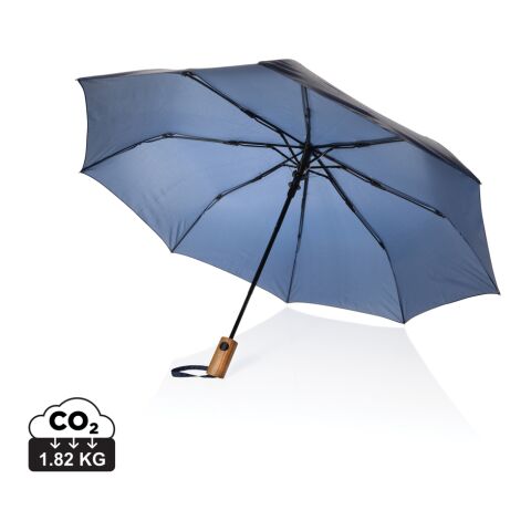 Mini parapluie 21&quot; à ouverture auto en bois d&#039;acacia Kaycey