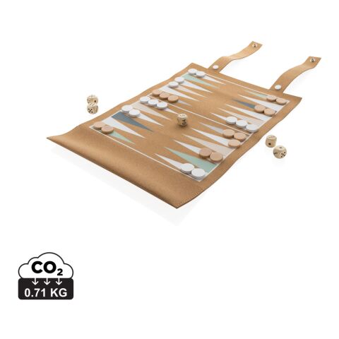 Jeu de backgammon et de dames en liège Britton marron | sans marquage | non disponible | non disponible
