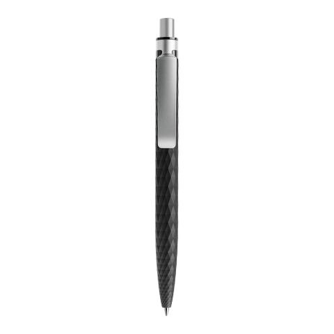 Prodir QS01 stylo à bille surface 3D et clip en métal noir | sans marquage | non disponible | Mat | 75 Black | Bleu