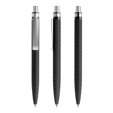 Prodir QS03 stylo à bille à poussoir mat et agrafe métal noir/argent | non disponible | sans marquage