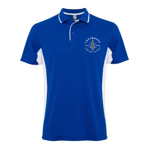 Polo de sport Montmelo à manches courtes unisexe Standard | Bleu royal-Blanc | 3XL | sans marquage | non disponible | non disponible | non disponible