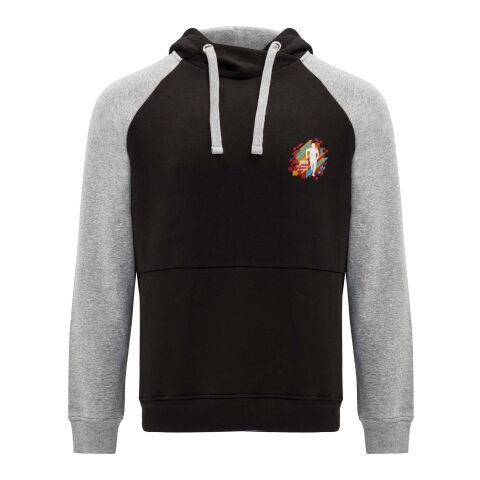 Sweat à capuche Badet unisexe bicolore Standard | Noir-Gris | XS | sans marquage | non disponible | non disponible | non disponible