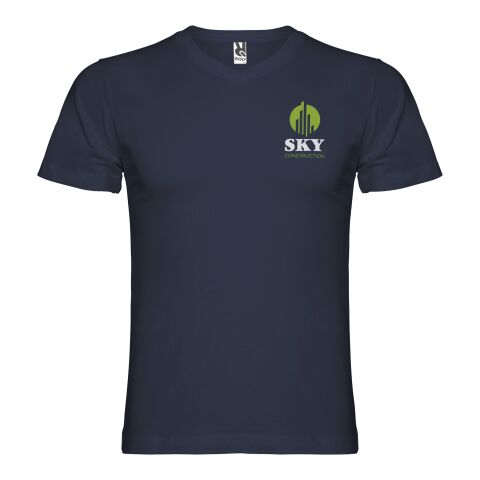 T-shirt Samoyedo à col en V et manches courtes pour homme Standard | Navy Blue | M | sans marquage | non disponible | non disponible | non disponible