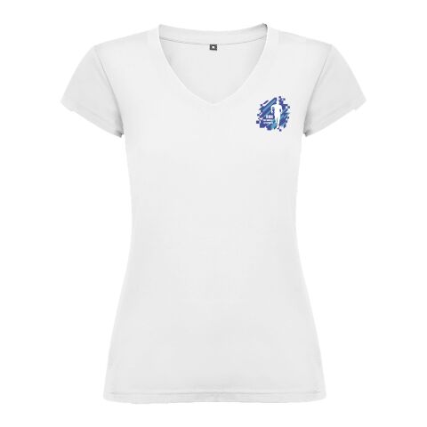 T-shirt Victoria à col en V et manches courtes pour femme Standard | blanc absolu | S | sans marquage | non disponible | non disponible | non disponible
