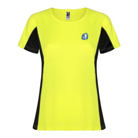 T-shirt de sport Shanghai à manches courtes pour femme Standard | Fluor Yellow-Noir | M | sans marquage | non disponible | non disponible | non disponible