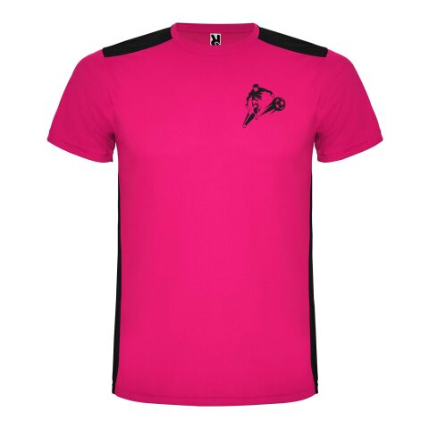 T-shirt de sport Detroit à manches courtes unisexe Standard | Fuchsia-Noir | M | sans marquage | non disponible | non disponible | non disponible