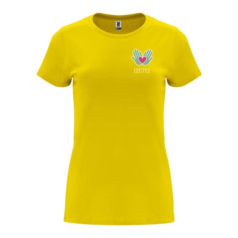 T-shirt Capri à manches courtes pour femme Standard | Jaune | M | sans marquage | non disponible | non disponible | non disponible