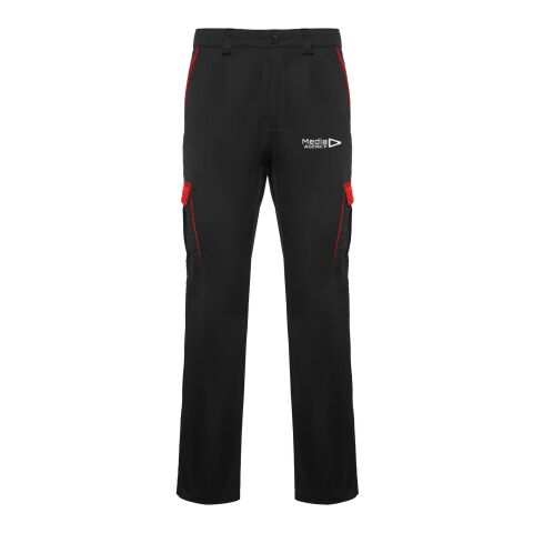 Pantalon de travail Trooper de 250&nbsp;g/m2 Standard | Noir-Rouge | 48 | sans marquage | non disponible | non disponible | non disponible