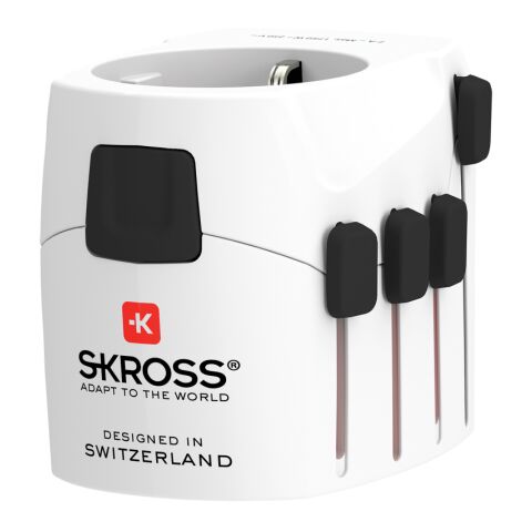 SKROSS Adaptateur de Voyage universel 3-Pôles Pro blanc | sans marquage | non disponible | non disponible