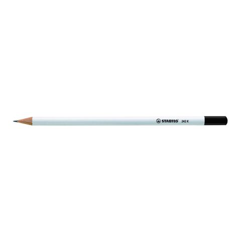 STABILO crayon graphite blanc avec tête trempée
