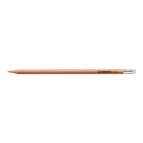 STABILO crayon graphite en bois naturel avec bout gomme