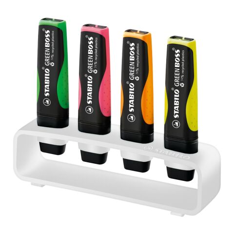 STABILO GREEN BOSS Set de bureau de 4 surligneurs