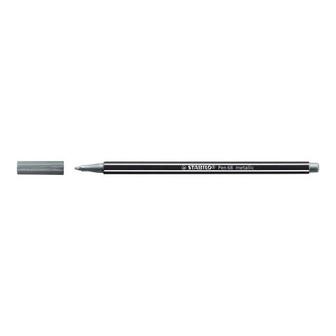 STABILO Pen 68 metallic stylo feutre argent | sans marquage