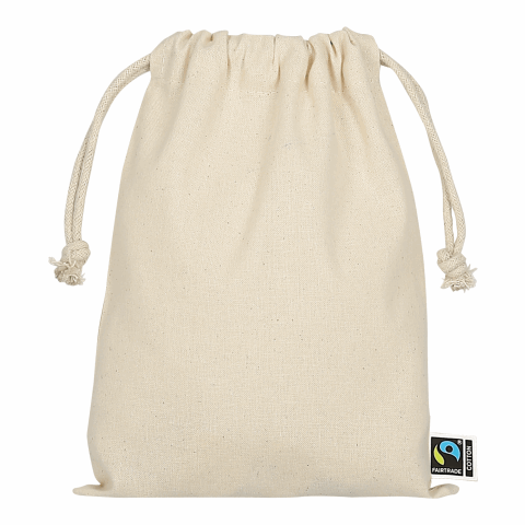 TEXXILLA Sachet à cordon en coton certifié Fairtrade, 15 x 20 cm, env. 140 g/m² beige | non disponible | non disponible