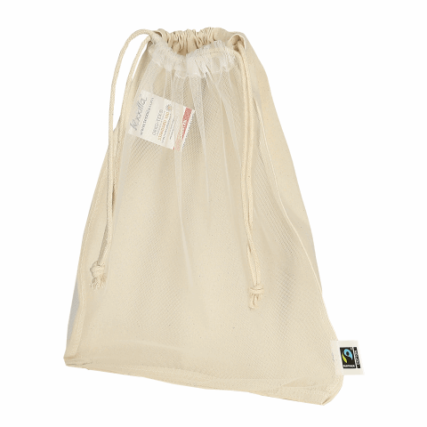 TEXXILLA Sac à cordon en coton certifié Fairtrade, 25 x 30 cm, env. 140 g/m² beige | non disponible | non disponible