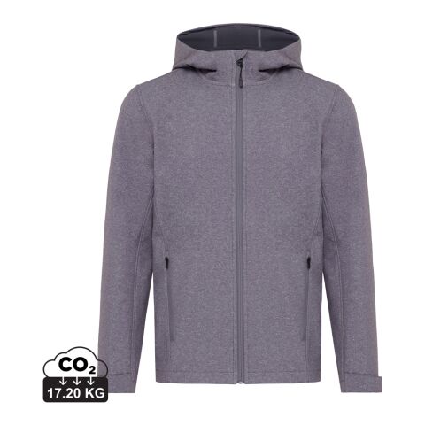 Veste homme soft shell en polyester recyclé Iqoniq Makalu gris chiné volcanique | XXXL | sans marquage | non disponible | non disponible | non disponible