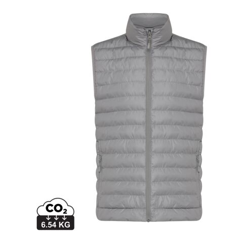 Bodywarmer homme en polyester recyclé Iqoniq Meru gris argent | M | sans marquage | non disponible | non disponible | non disponible