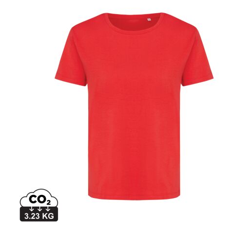T-shirt pour femmes en coton recyclé Iqoniq Yala Rouge Somptueux | S | sans marquage | non disponible | non disponible | non disponible