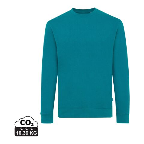 Sweater à col rond en coton recyclé Iqoniq Zion verdigris | XXL | sans marquage | non disponible | non disponible | non disponible