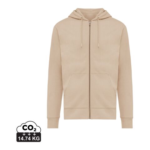 Sweat à capuche avec zip en coton recyclé Iqoniq Abisko désert | XXL | sans marquage | non disponible | non disponible | non disponible
