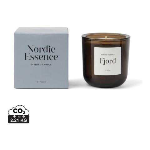 VINGA Grande bougie parfumée Nordic bleu-marron foncé | sans marquage
