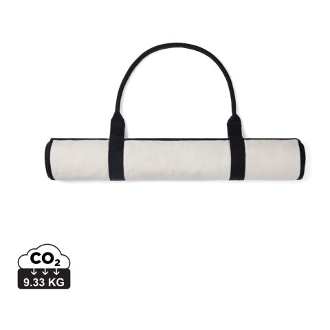 VINGA Tapis de plage en toile recyclée AWARE™ Volonne blanc cassé-noir | sans marquage | non disponible | non disponible | non disponible