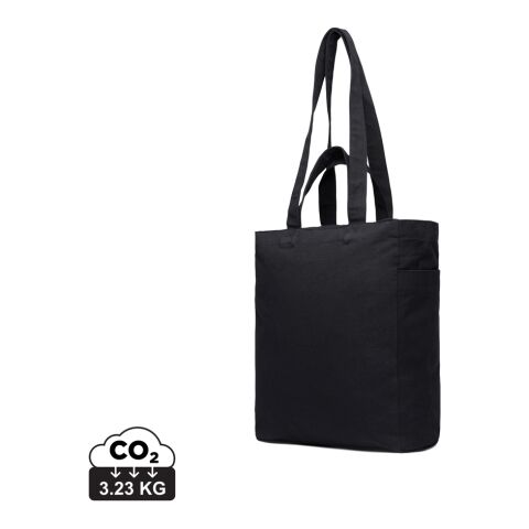 VINGA Tote bag avec zip en toile recyclée Hilo AWARE™ noir | sans marquage | non disponible | non disponible | non disponible