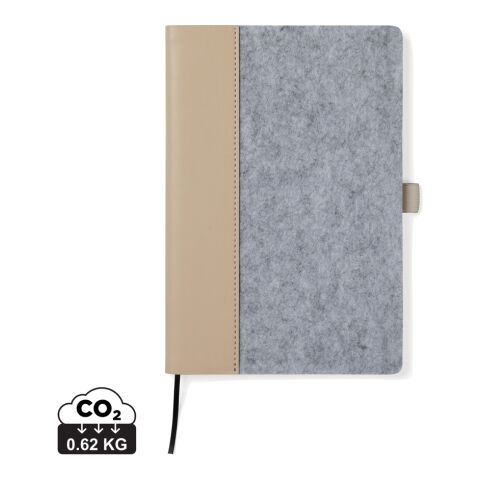 VINGA Carnet en feutre recyclé GRS Albon gris | sans marquage | non disponible | non disponible