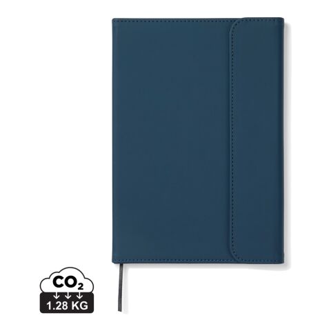 VINGA Carnet A5 en papier et PU certifié GRS Baltimore bleu marine