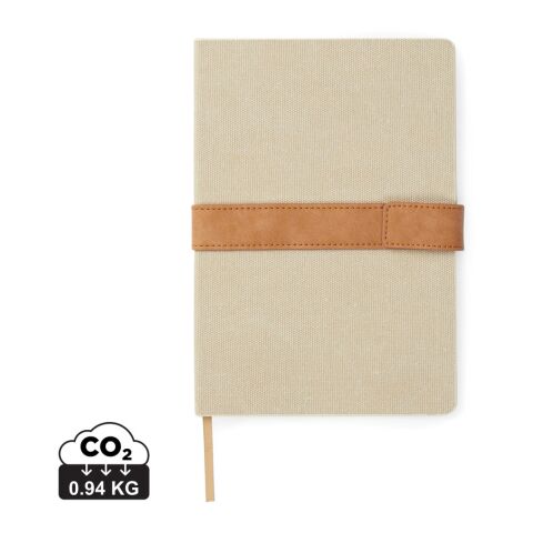 VINGA Carnet de notes en toile recyclée RCS Bosler marron | sans marquage | non disponible | non disponible