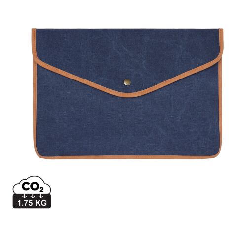 VINGA Bosler Housse ordinateur 14" en toile recyclée GRS bleu marin | sans marquage | non disponible | non disponible