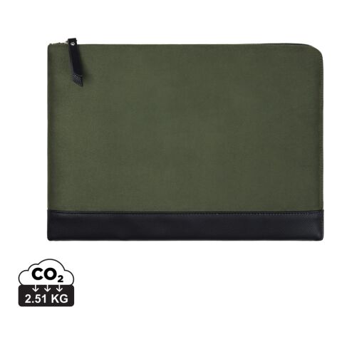VINGA Pochette ordinateur 16" en polyester RCS Marlow vert-noir