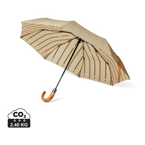 VINGA Parapluie 21&quot; automatique en rPET 190T AWARE™ marron | sans marquage | non disponible | non disponible