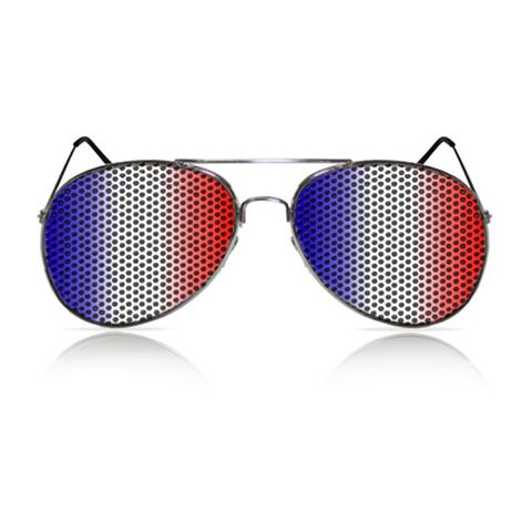 Lunettes de soleil avec le drapeau de la France pour le Mondial ou l&#039;Euro