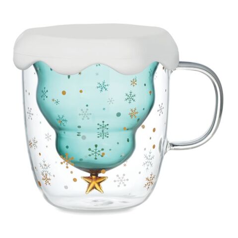 Tasse double paroi en verre vert | sans marquage | non disponible | non disponible