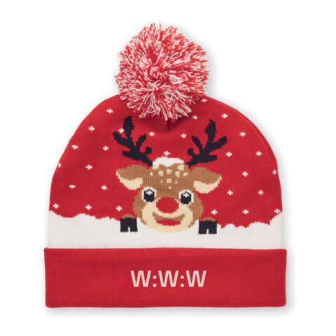 Bonnet à pompon tricoté