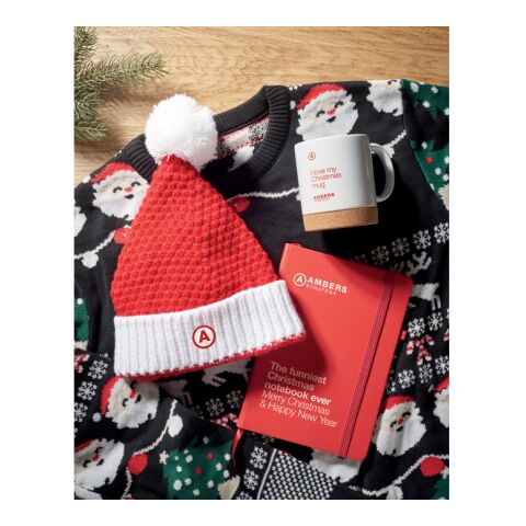 Bonnet de Noël avec revers en tricot rouge | sans marquage | non disponible | non disponible | non disponible